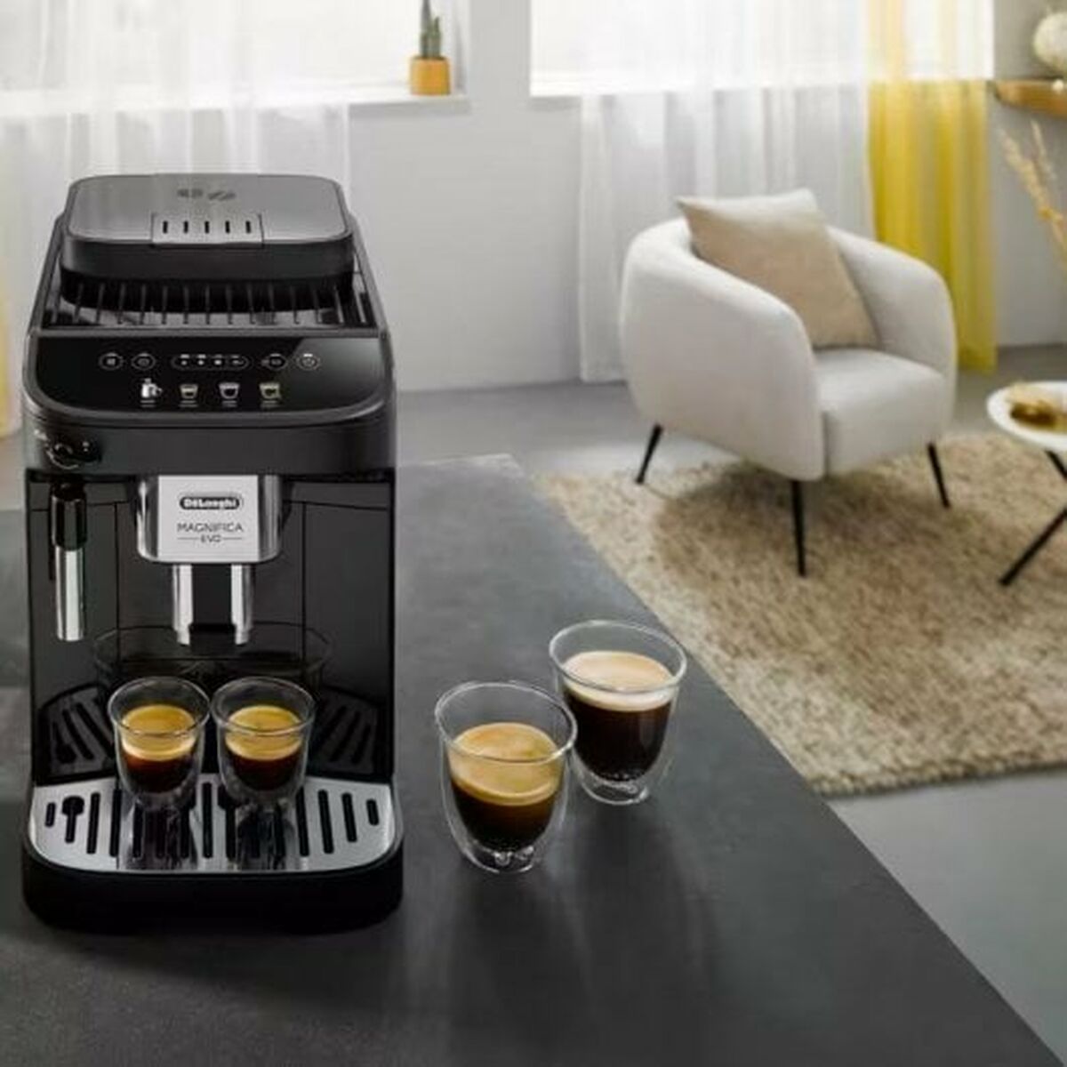 8004399021365 - DeLonghi ECAM29022B Magnifica EVO - Vollautomatische Espressomaschine - Schwarz