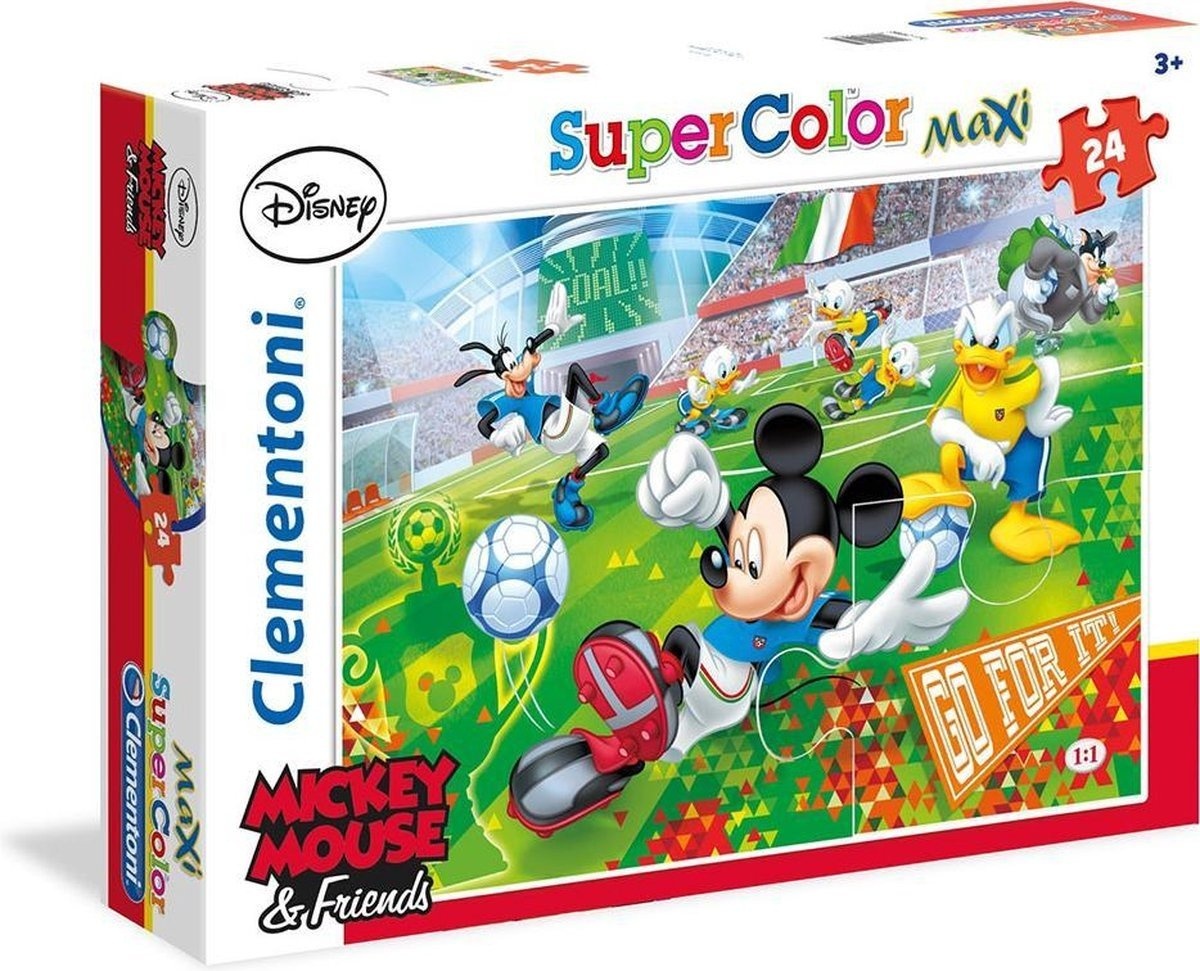 8005125244652 - Supercolor Maxi puzzle Disney Mickey Mouse und Freunde Fußball - 24 große Teile