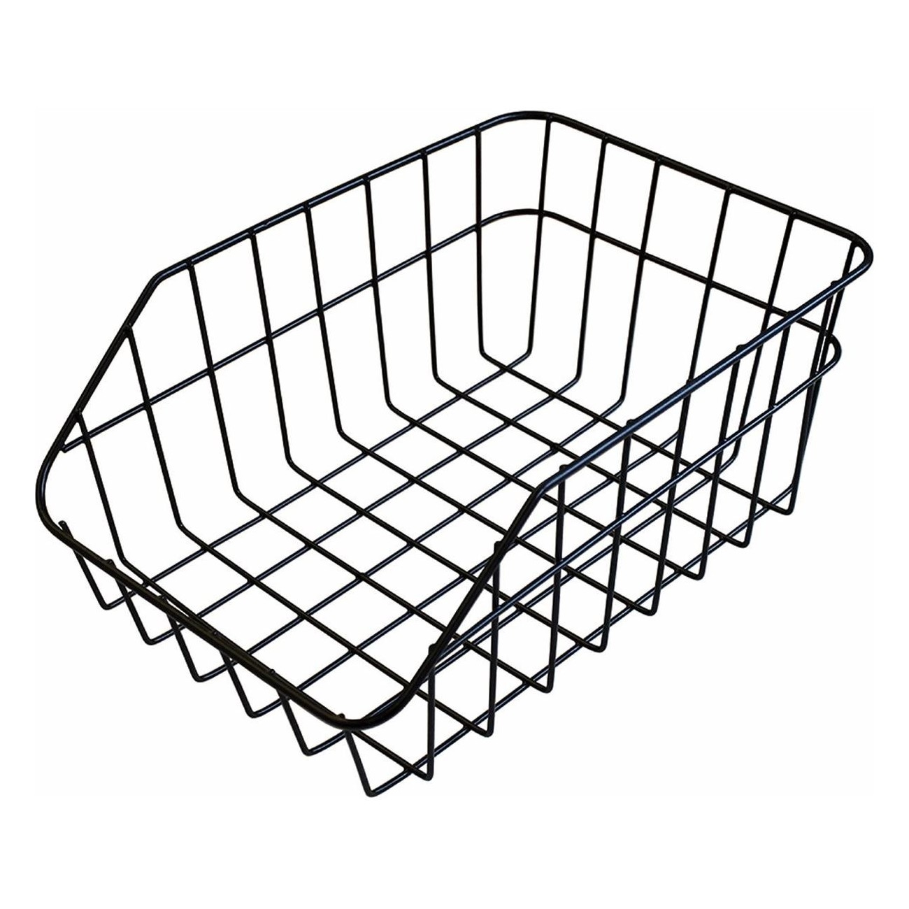 8005586195999 - Rechteckiger Hinterkorb aus schwarzem Stahl 40x30x23 cm MVTEK für Fahrrad