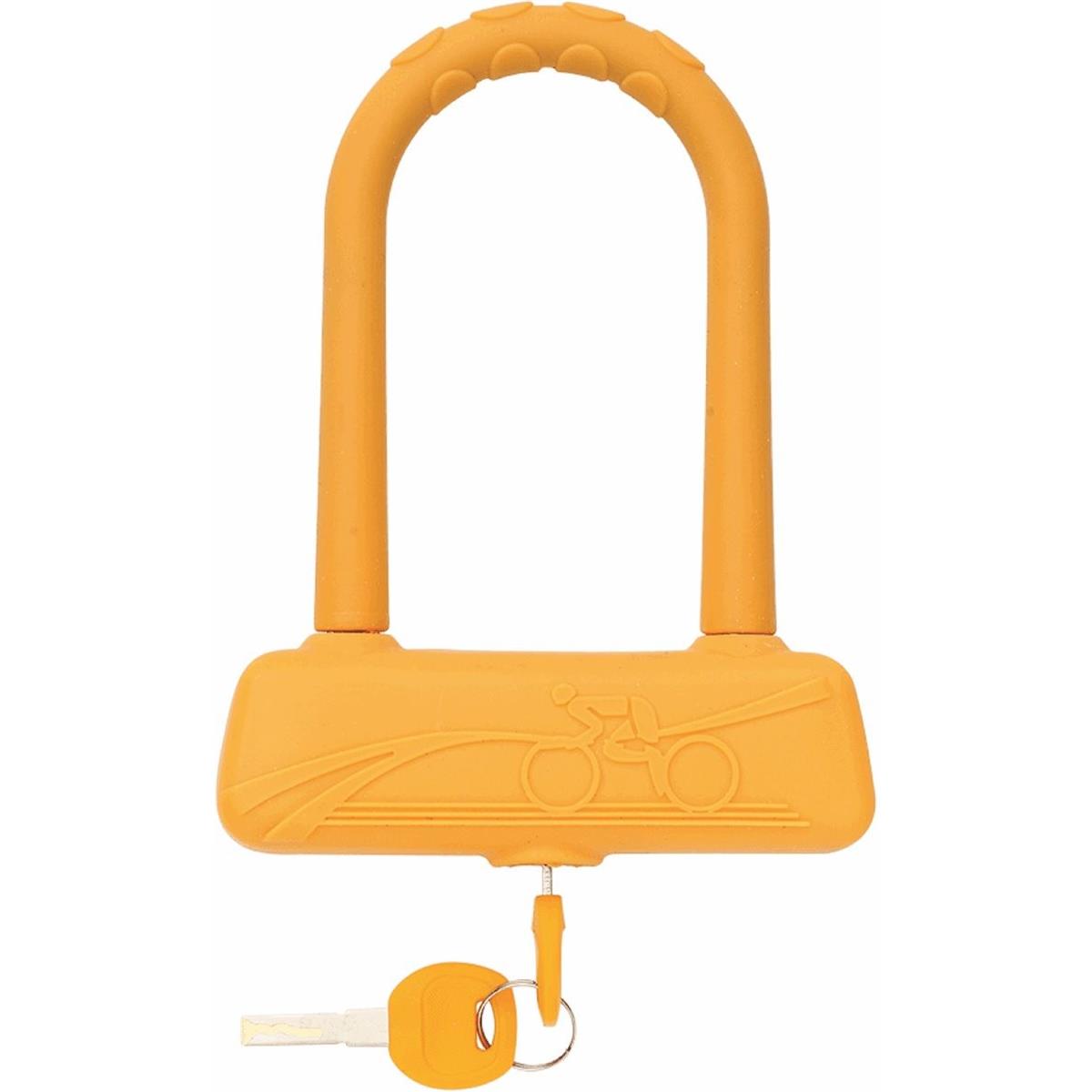 8005586202888 - MVTEK Bügelschloss 185x130mm Neon Orange mit Basis 135mm - Sicherheit für Fahrräder 8005586202888 - MVTEK Bügelschloss 185x130mm Neon Orange mit Basis 135mm - Sicherheit für Fahrräder