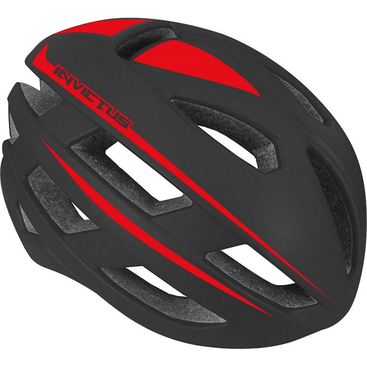 8005586206121 - Invictus Helm Schwarz Rot Größe L (57 61 cm) - Leicht 250g EN1078 Zertifiziert