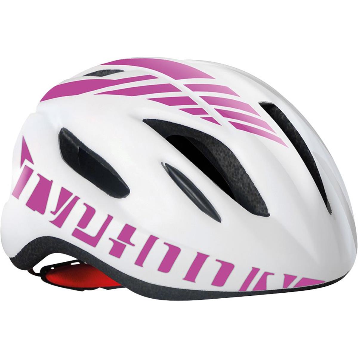 8005586209962 - MVTEK Typhoon Helm Weiß Pink Größe L (58 61 cm) - Leicht 235g EN1078 zertifiziert