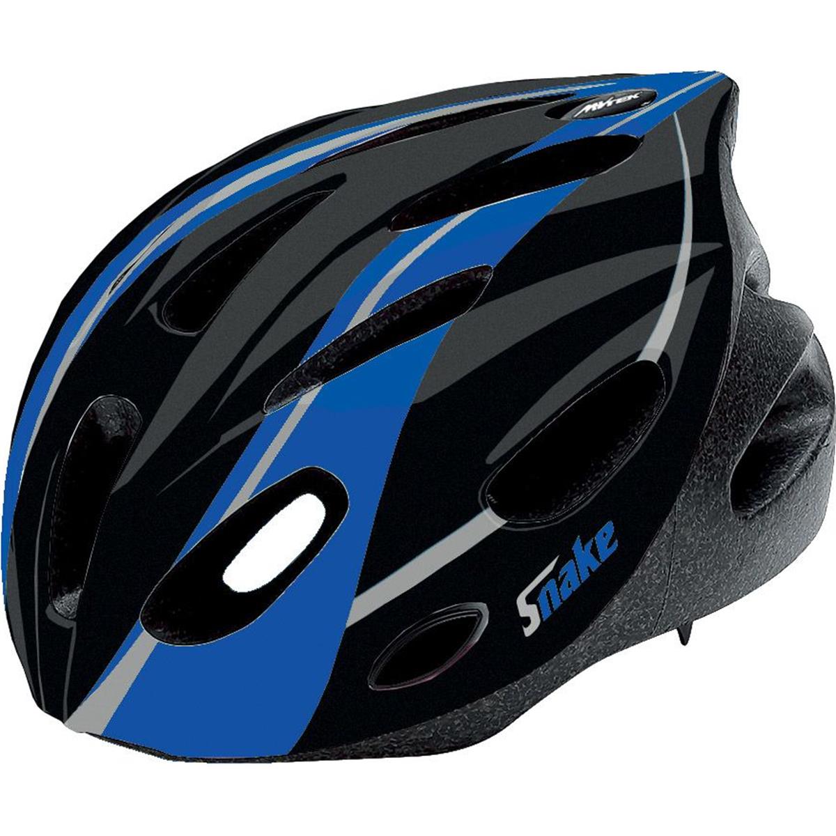 8005586210326 - MVTEK Snake II Helm Schwarz Blau Einheitsgröße 53-56 cm EN1078 zertifiziert