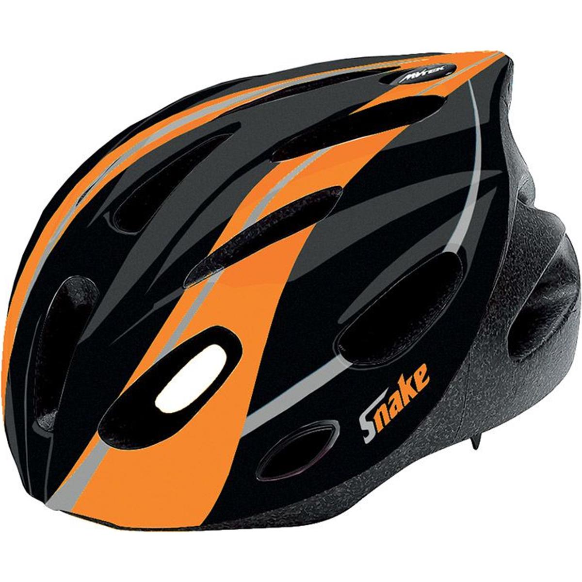 8005586210333 - MVTEK Snake II Helm Schwarz Orange Einheitsgröße 53-56 cm 16 Lüftungsöffnungen