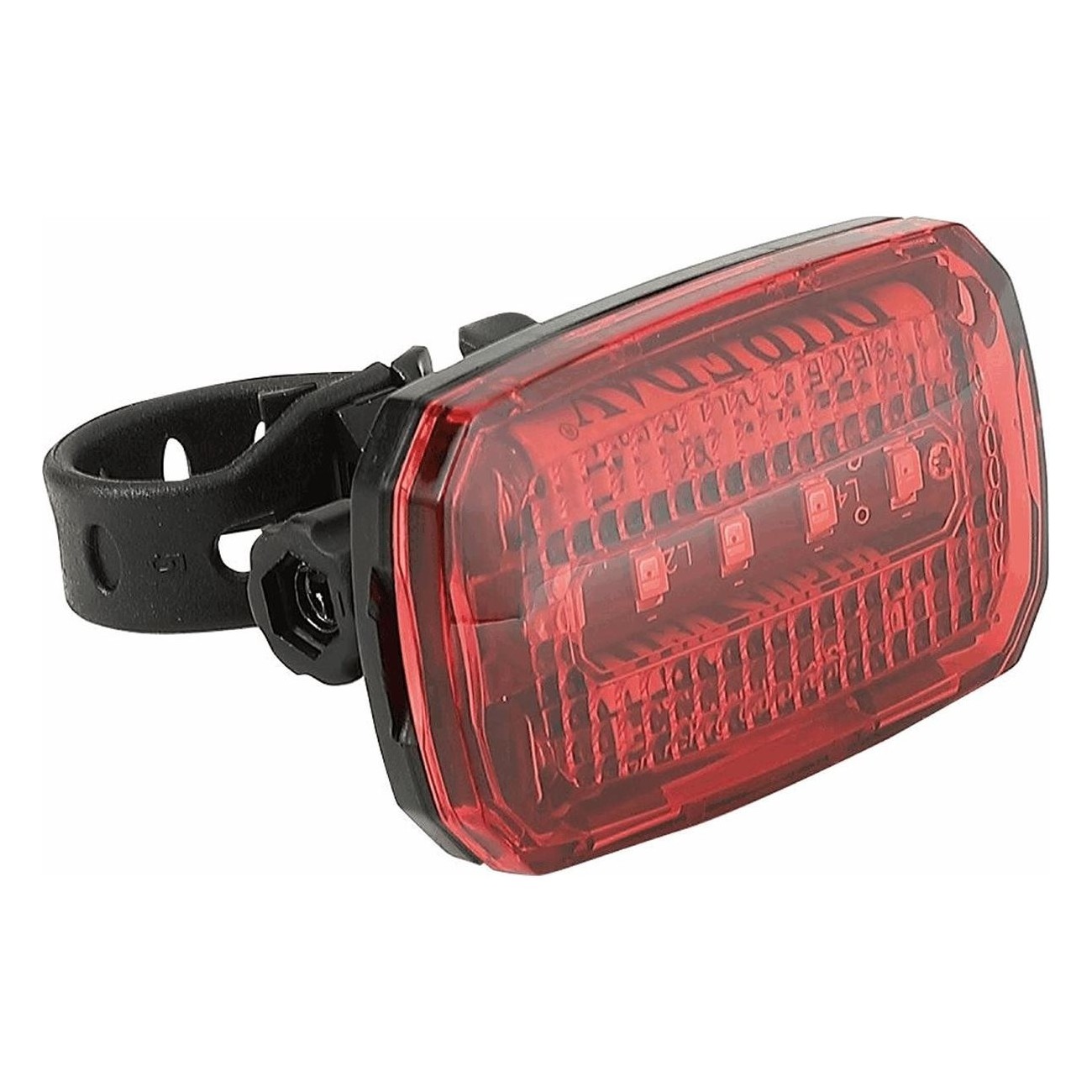 8005586210906 - Batteriebetriebene Rückleuchte SQUARED mit 5 roten LEDs 3 Funktionen und 15 Lumen 8005586210906 - Batteriebetriebene Rückleuchte SQUARED mit 5 roten LEDs 3 Funktionen und 15 Lumen