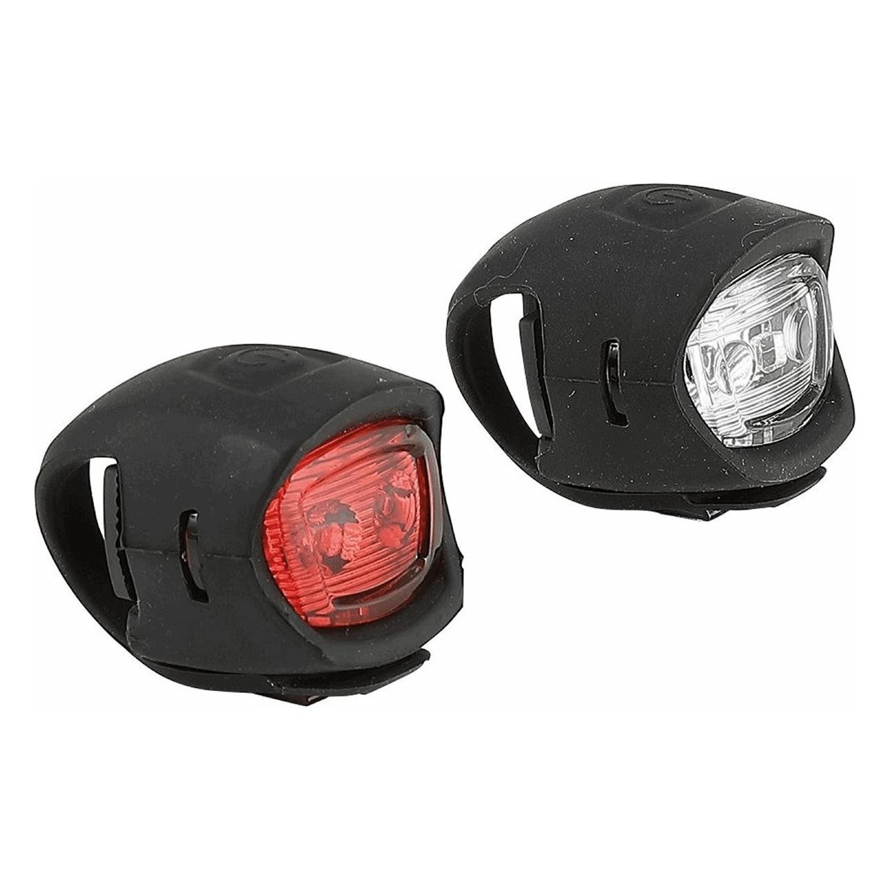 8005586210975 - Kit Vorder- und Rücklichter Schwarz mit 2 Superbright LEDs MVTEK - Elegantes Design und Sicherheit beim Radfahren