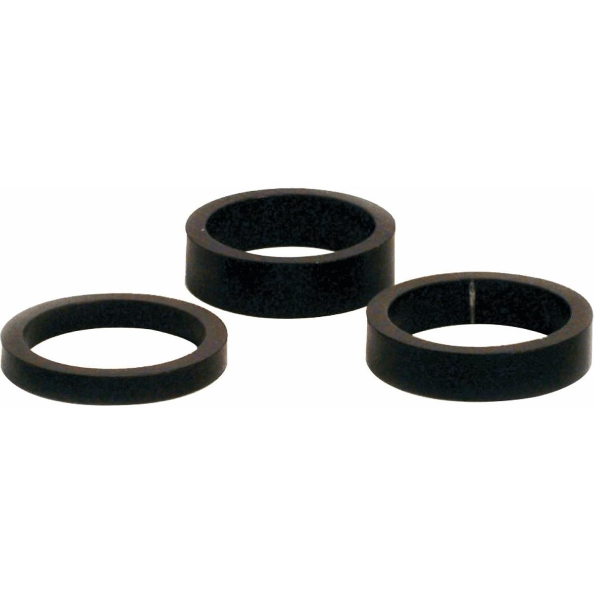 8005586212443 - 5mm Aluminium Spacer in Schwarz für 286mm Lenker 10 Stück - MVTEK