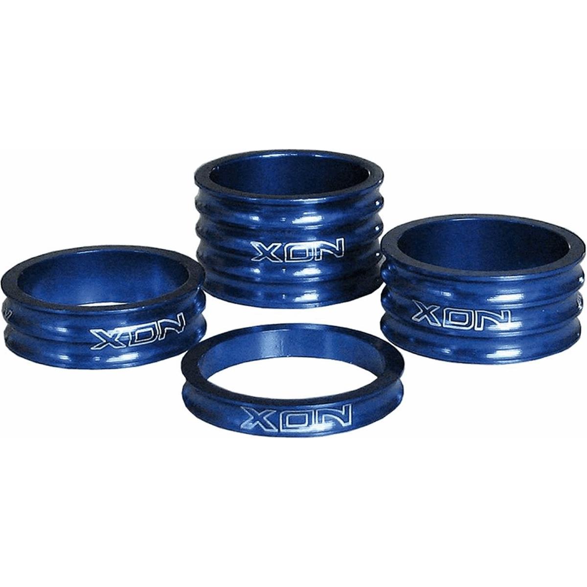 8005586212580 - Lenker Spacer Kit 286mm aus Aluminium 6061 Blau - 4 Stück Größen 5mm 10mm 15mm 20mm Marke XON