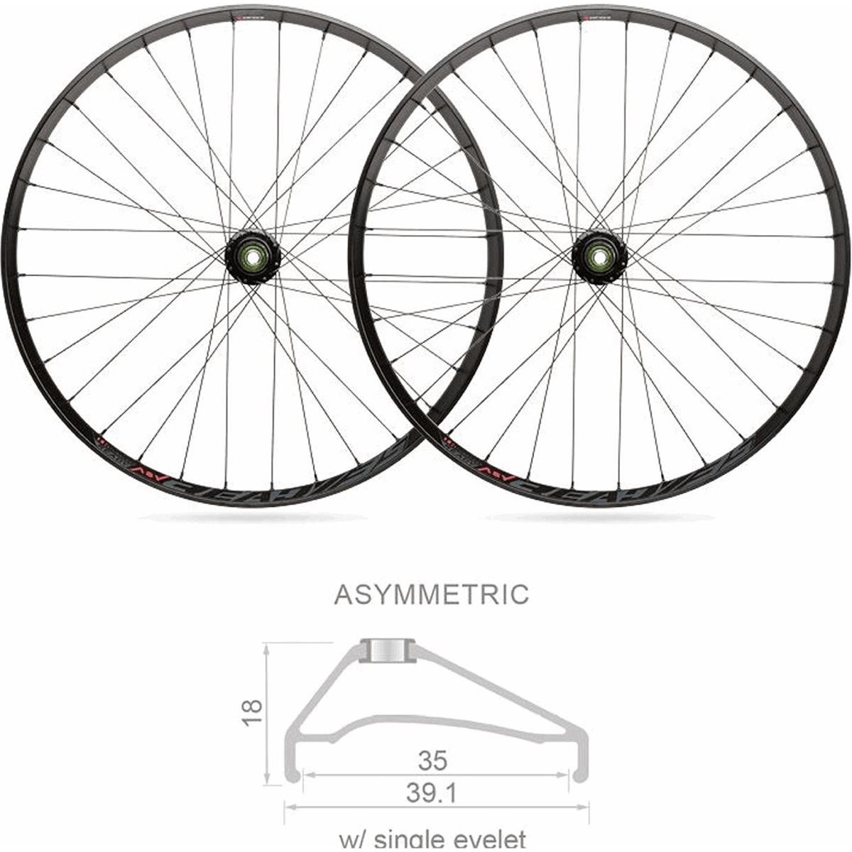 8005586216601 - MTB Tubeless Räder 275 35mm Shimano 10 11V Schwarz 32 Speichen BLACKJACK