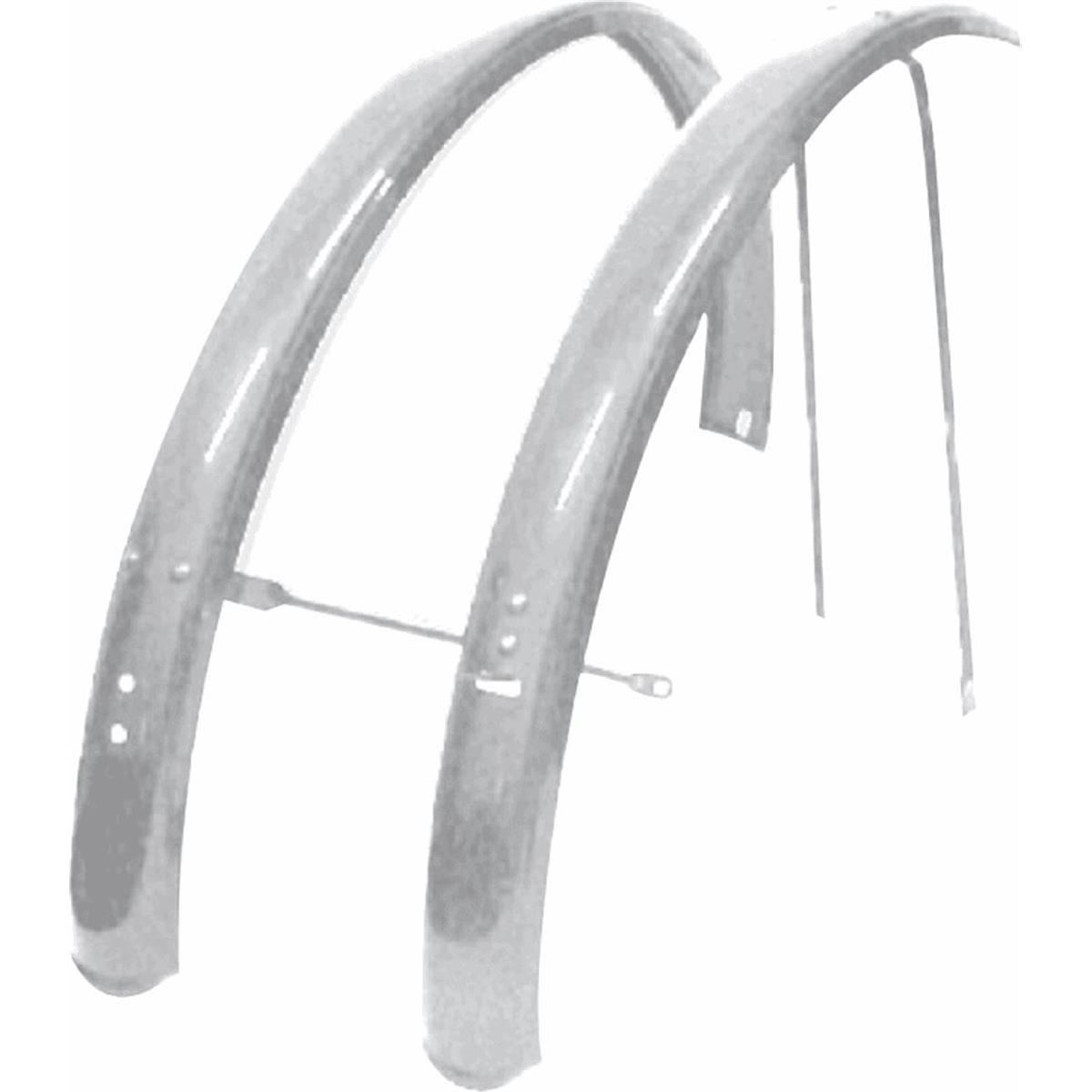 8005586223920 - Mudguards Holland 24 aus schwarz lackiertem Stahl mit MVTEK-Stangen (Paar)