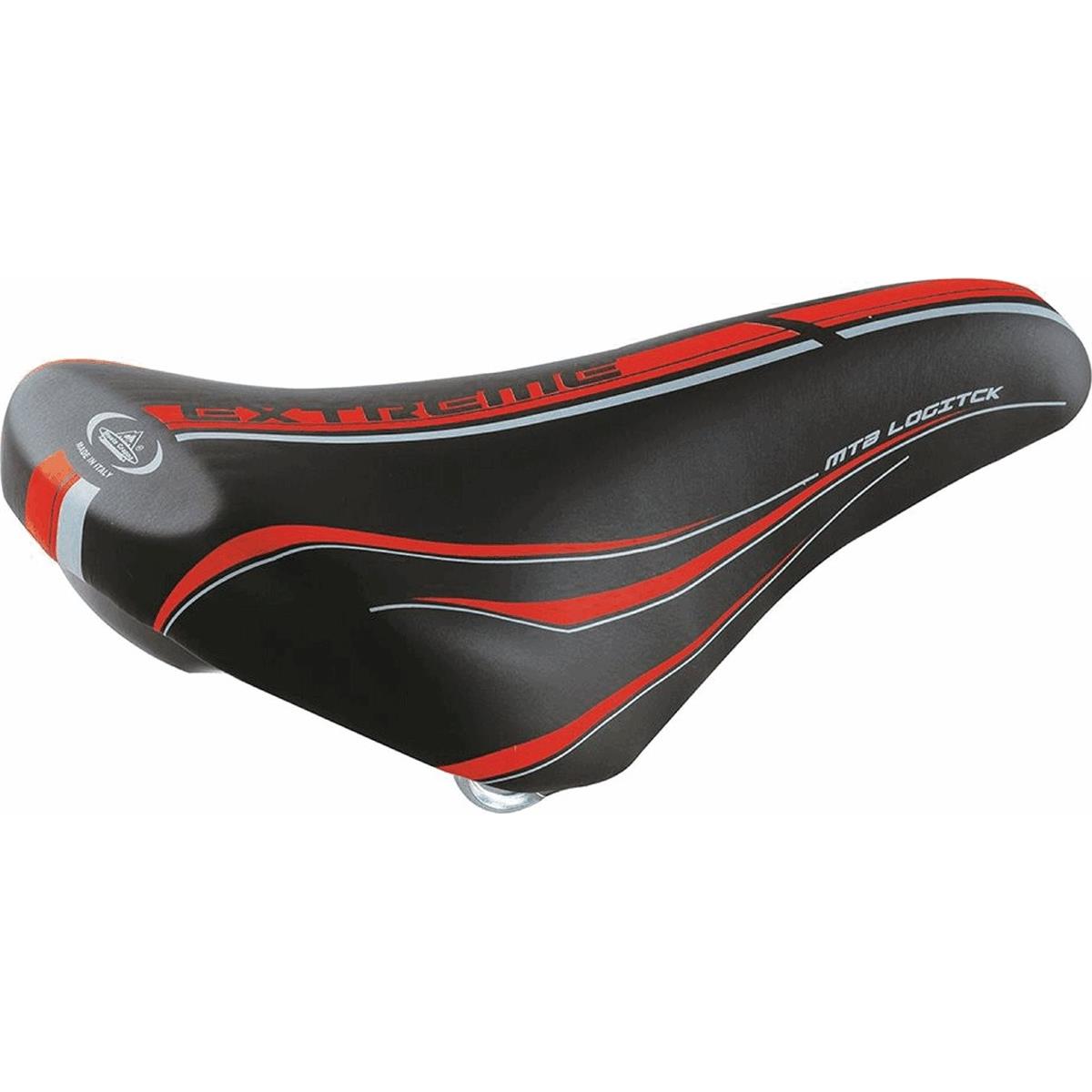 8005586225450 - Junior Comfort Sattel MVTEK 20 24 Schwarz Rot mit Stahl-Montage