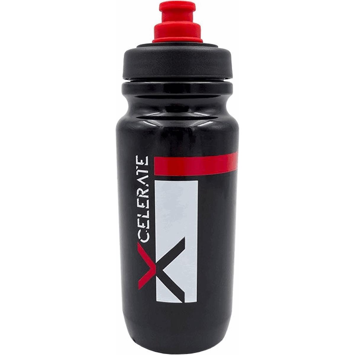 8005586229021 - X-Celerate Trinkflasche 550ml Schwarz Rot mit MVTEK Ventil Leicht 66g