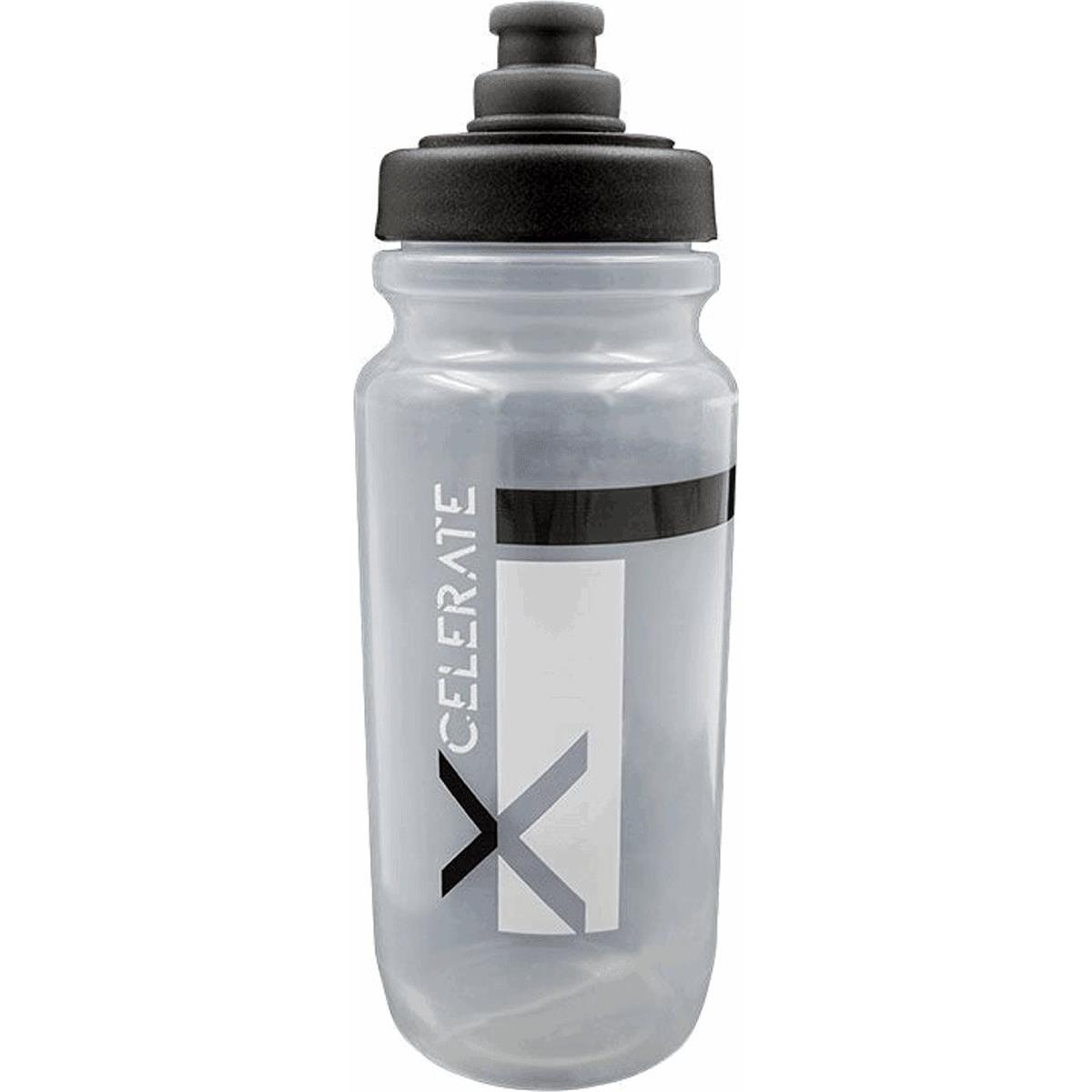 8005586229052 - Sportflasche X-Celerate 550ml Transparent Schwarz mit MVTEK-Ventil 66g