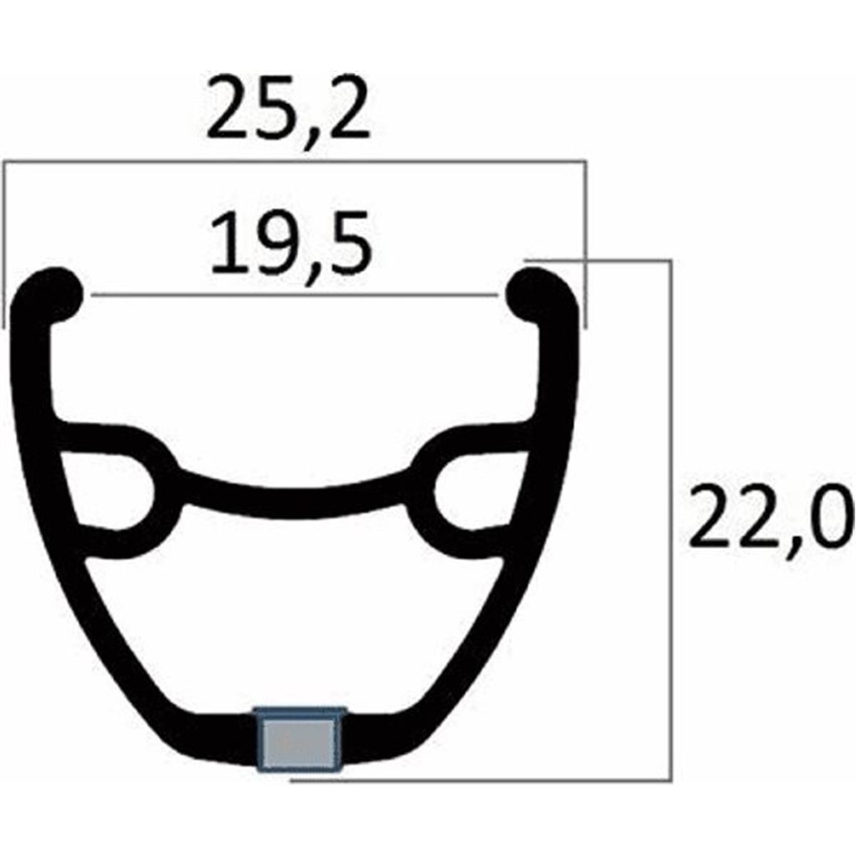 8005586809933 - Aluminiumfelge 275 für Scheibenbremsen 36 Löcher Doppelkammer - MVTEK