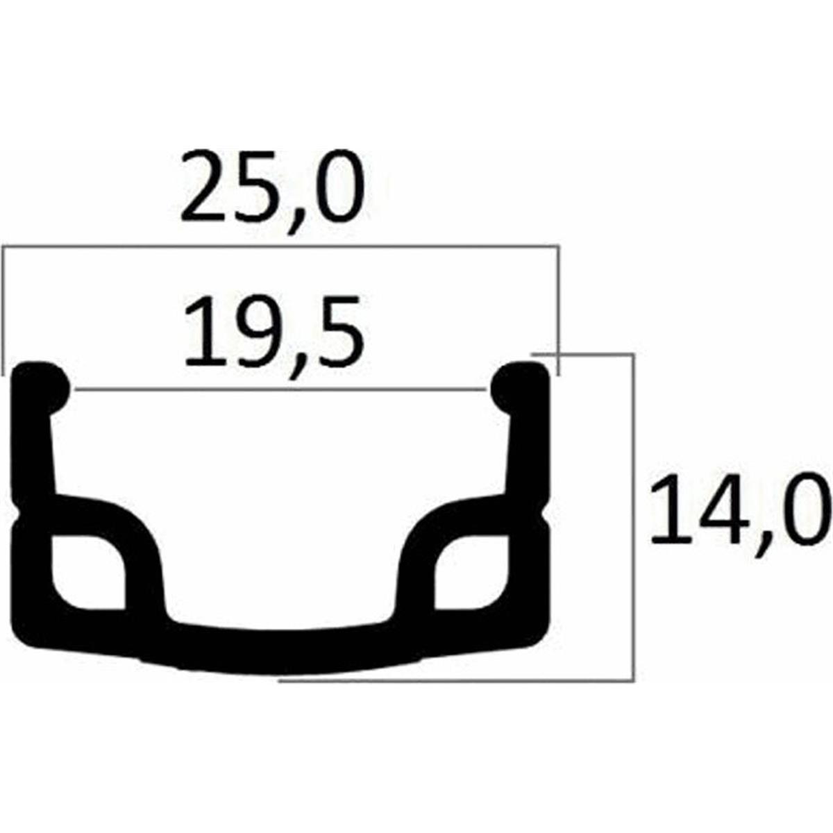 8005586810038 - MTB Felge 275 aus Aluminium Silber mit 36 Löchern - MVTEK