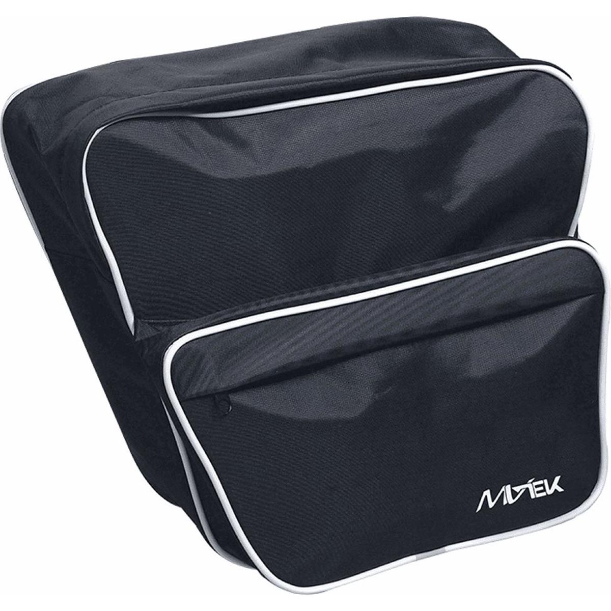 8005586810571 - MVTEK Strada 33 Hintertasche Schwarz mit Doppelter Tasche 26x30x13 cm