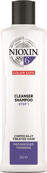 8005610494005 - NIOXIN 3-Part System 6 Cleanser Shampoo for Chemically Treated Hair with Progressed Thinning 300ml 8005610494005 - NIOXIN 3-Part System 6 Cleanser Shampoo for Chemically Treated Hair with Progressed Thinning 300ml