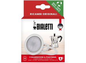 8006363034050 - - Guarnizione e piastra filtro 6 Tazze ricambio caffettiera