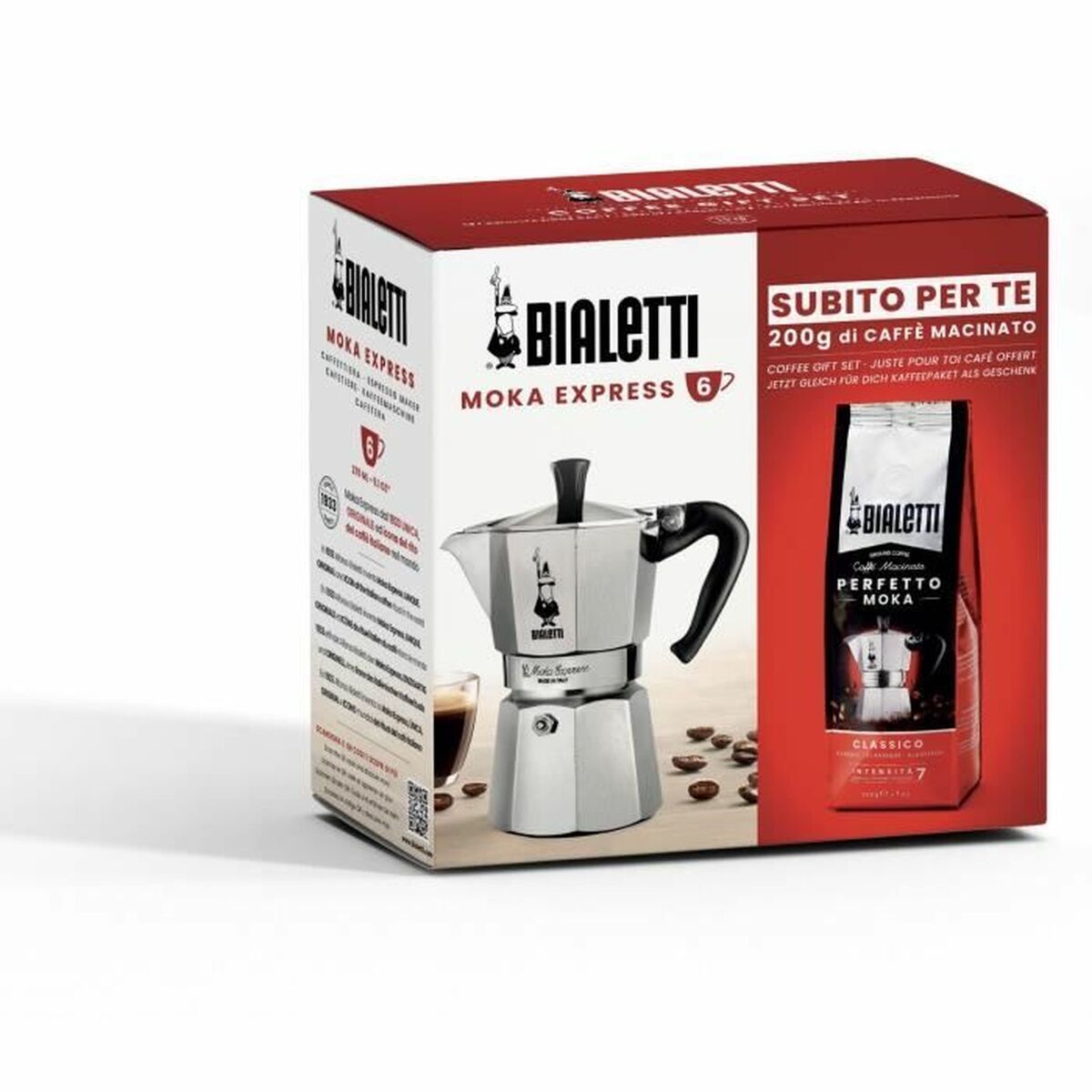 8006363035668 - Italienische Kaffeemaschine Moka Classico Grau 8006363035668 - Italienische Kaffeemaschine Moka Classico Grau