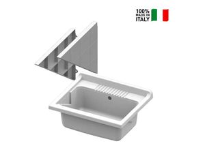 8006444011208 - Arati Bath&shower - Vasca Lavatoio Lavanderia in Resina Basis 61x51x26cm