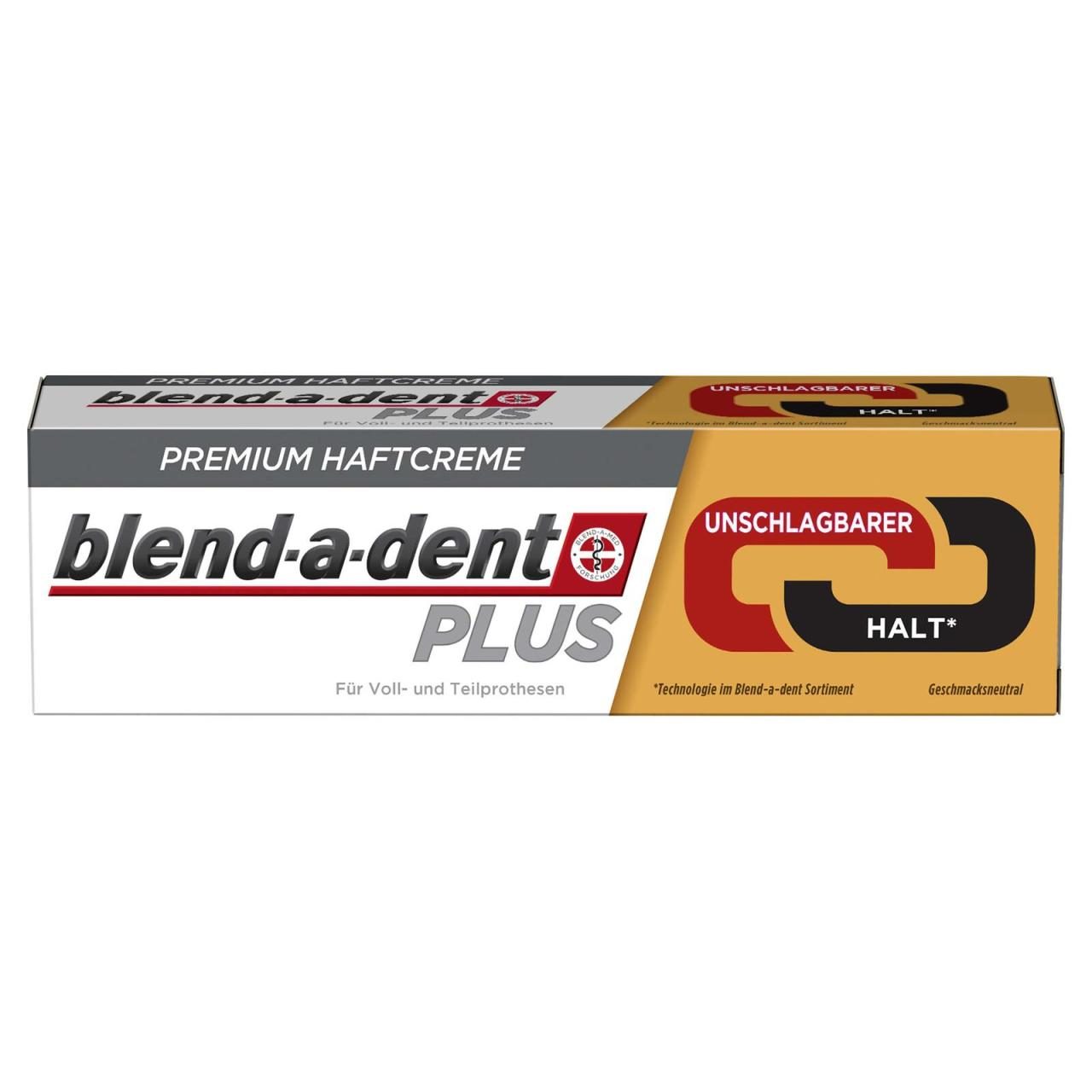 8006540314791 - blend-a-dent Plus Bester Halt Premium Haftcreme Geschmacksneutrales Haftmittel für Voll- und Teilprothesen 40 g - Tube 8006540314791 - blend-a-dent Plus Bester Halt Premium Haftcreme Geschmacksneutrales Haftmittel für Voll- und Teilprothesen 40 g - Tube