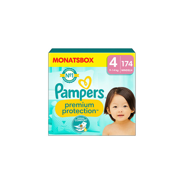 8006540705612 - Pampers® Windeln Monatsbox premium protection™ Größe Gr4 (9-14 kg) für Babys und Kleinkinder (4-18 Monate) 174 St