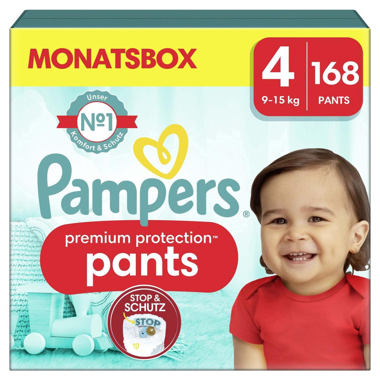 8006540710494 - Windeln premium protection? Monatsbox Größe Gr4 (9-15 kg) für Babys und Kleinkinder (4-18 Monate) 8006540710494  168 Stück