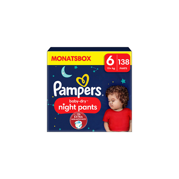 8006540710739 - Pampers® Windeln Monatsbox baby-dry™ night pants Größe Gr6 (15+ kg) für Kids und Teens (4-12 Jahre) 138 St