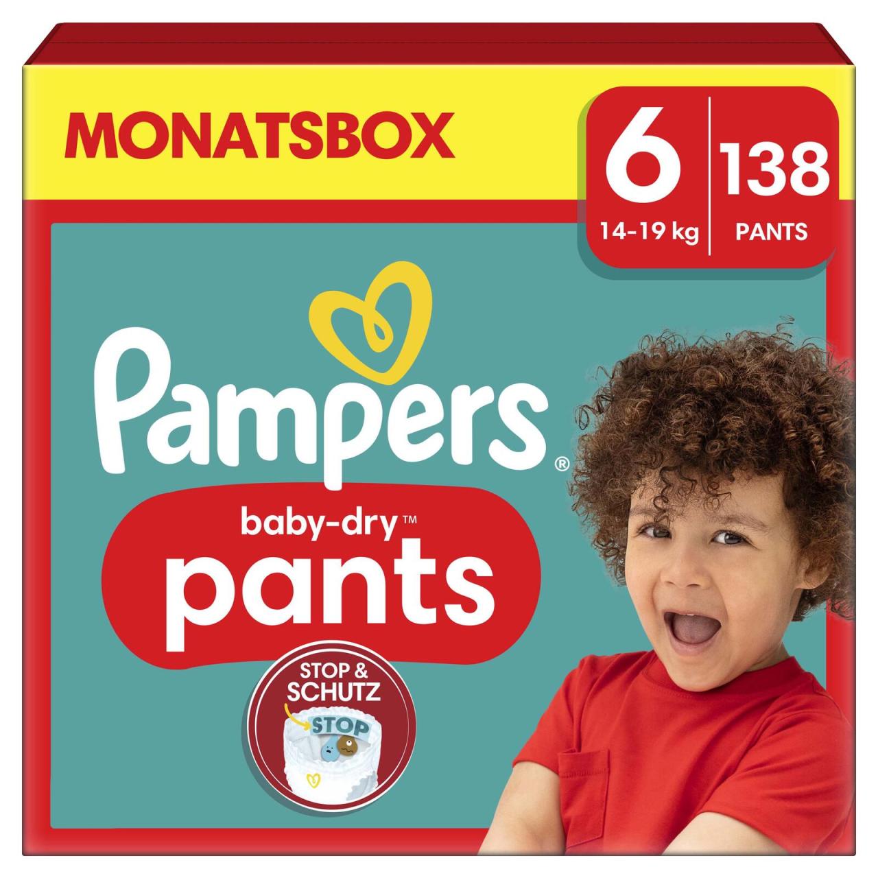 8006540710791 - Windeln baby-dry? Monatsbox Größe Gr 6 (14-19 kg) für Kids und Teens (4-12 Jahre) 8006540710791  138 Stück