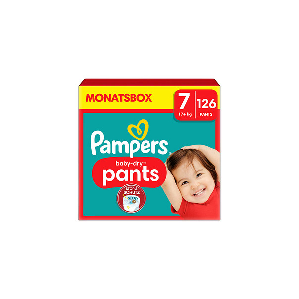 8006540711156 - Pampers® Windeln Monatsbox baby-dry™ pants Größe Gr7 (17+ kg) für Kids und Teens (4-12 Jahre) 126 St