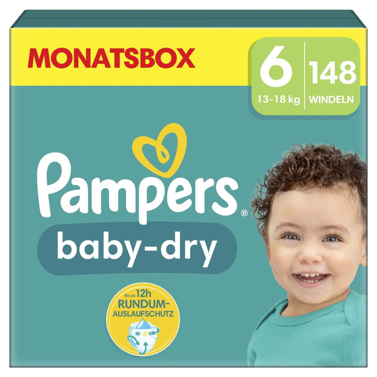 8006540785133 - Windeln baby-dry? Monatsbox Größe Gr6 (13-18 kg) für Kids und Teens (4-12 Jahre) 8006540785133  148 Stück