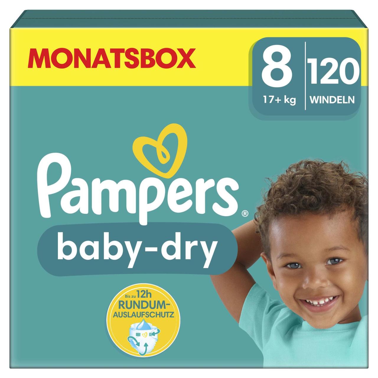 8006540785188 - Windeln baby-dry? Monatsbox Größe Gr 8 (17+ kg) für Kids und Teens (4-12 Jahre) 8006540785188  120 Stück