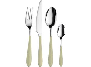 8007163092547 - Besteck-Set PINTINOX Canaletto Essbesteck-Sets Gr 24 tlg braun (edelstahlfarben hellbraun) Besteckgarnituren 24teilig Edelstahl 1810 mit Kunststoffgriff spülmaschinengeeignet