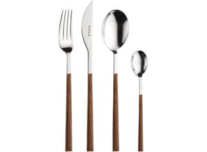 8007163164787 - Besteck-Set PINTINOX Sushi Essbesteck-Sets Gr 24 tlg braun (edelstahlfarben mahagonifarben) Besteckgarnituren 24 tlg Edelstahl 180 mit Kunststoffgriff in Holz-Optik