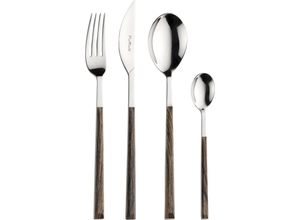 8007163164800 - Besteck-Set PINTINOX Sushi Essbesteck-Sets Gr 24 tlg braun (edelstahlfarben wengefarben) Besteckgarnituren 24 tlg Edelstahl 180 mit Kunststoffgriff in Holz-Optik