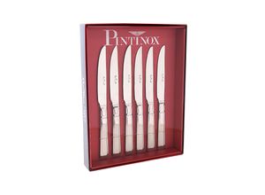 8007163254266 - PINTINOX Steakmesser geschmiedet Wellenschliff Edelstahl 18 10 Leonardo 6 tlg