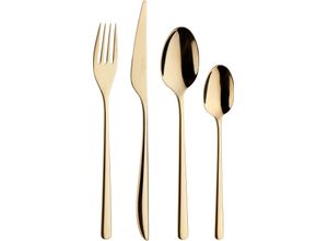 8007163260564 - Besteck-Set PINTINOX Florence Essbesteck-Sets Gr 24 tlg goldfarben Besteckgarnituren 24-teilig Edelstahl 1810 spülmaschinengeeignet