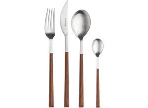 8007163262926 - Besteck-Set PINTINOX Sushi Essbesteck-Sets Gr 24 tlg braun (edelstahlfarben mahagonifarben) Besteckgarnituren Edelstahl 180 Satiniert mit Kunststoffgriff in Holz-Optik