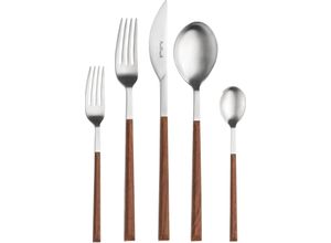 8007163262957 - Besteck-Set PINTINOX Sushi Essbesteck-Sets Gr 30 tlg braun (edelstahlfarben mahagonifarben) Satiniert mit Kunststoffgriff in Holz-Optik