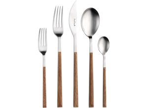 8007163262964 - Besteck-Set PINTINOX Sushi Essbesteck-Sets Gr 30 tlg braun (edelstahlfarben nussbaumfarben) Besteckgarnituren Edelstahl 180 Satiniert mit Kunststoffgriff in Holz-Optik