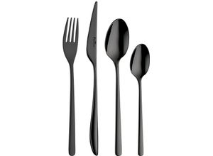 8007163280784 - Besteck-Set PINTINOX Florence Essbesteck-Sets Gr 24 tlg schwarz Besteckgarnituren spülmaschinengeeignet