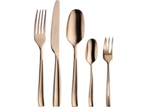 8007163295191 - Besteck-Set PINTINOX Infinito Treasure Bronze Essbesteck-Sets Gr 30 tlg braun (bronzefarben) Besteckgarnituren Optik Glänzend PVD Beschichtung