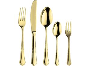 8007163295368 - Besteck-Set PINTINOX Settecento Treasure Gold Essbesteck-Sets Gr 30 tlg goldfarben Besteckgarnituren Optik Gold PVD Beschichtung