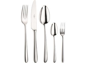 8007163295511 - Besteck-Set PINTINOX Bramante Essbesteck-Sets Gr 30 tlg silberfarben (edelstahlfarben) Besteckgarnituren Geschmiedet Made in Italy