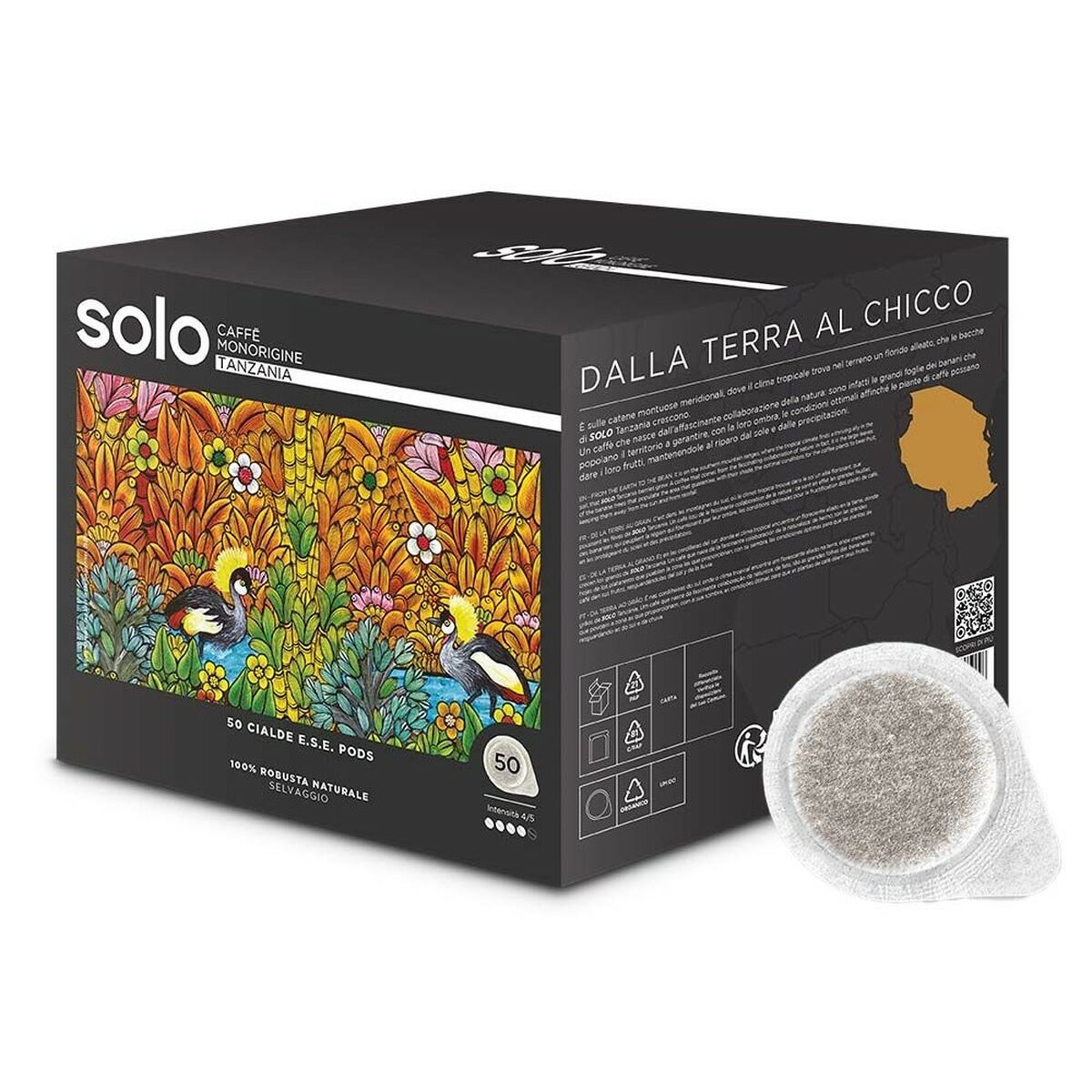8007411805158 - Kaffeekapseln mit Etui POLTI SOLO TANZANIA (50 Stück)