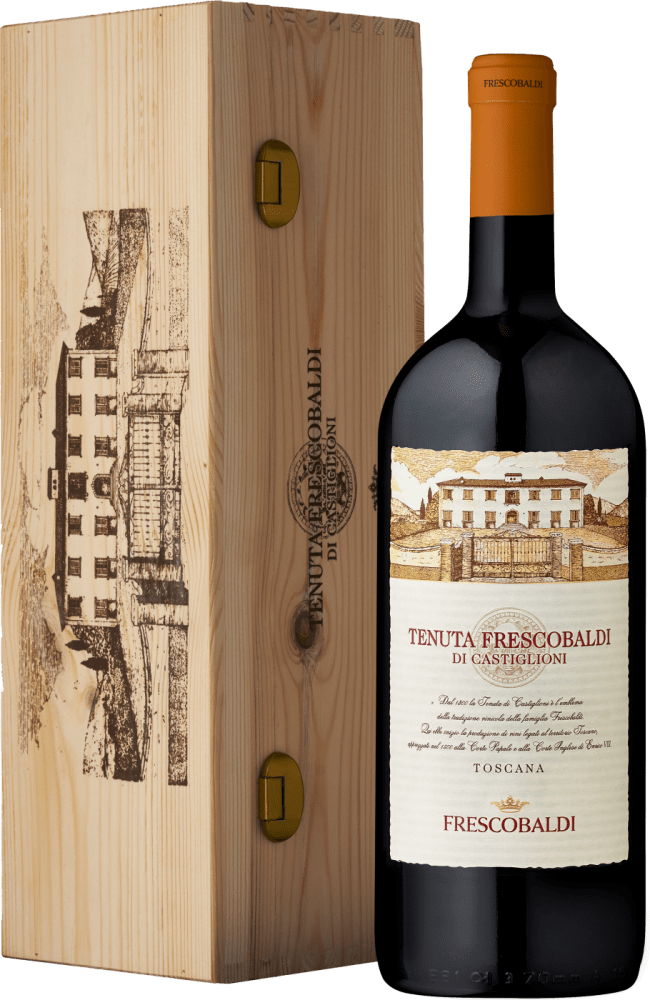 8007425000341 - 2016 Tenuta Frescobaldi di Castiglioni in der Magnumflasche Toscana IGT - 15 Literflasche in der attraktiven Holzkiste