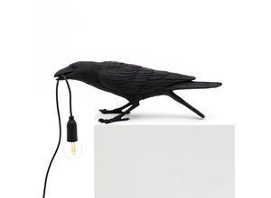 8008215147260 - SELETTI Bird Lamp LED-Dekolampe spielend schwarz