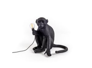 8008215149226 - SELETTI Monkey Lamp Terrassenlampe sitzend schwarz