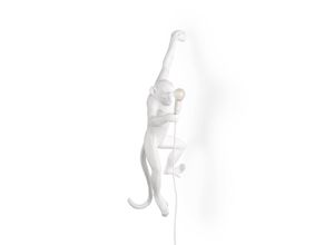 8008215149271 - SELETTI LED-Deko-Außenwandlampe Monkey Lamp links weiß