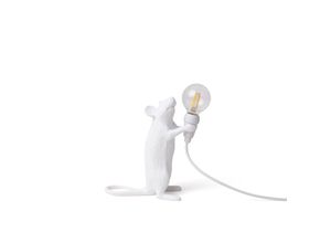 8008215152202 - SELETTI LED-Deko-Tischleuchte Mouse Lamp USB stehend weiß